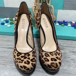GUESS Adriene - Multi Pony Leopards Pumps SZ 7 