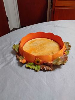 Fall Harvest Decorative Pumpkin Candle holder. 6"
