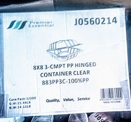 $15(Case) Hinged Containers