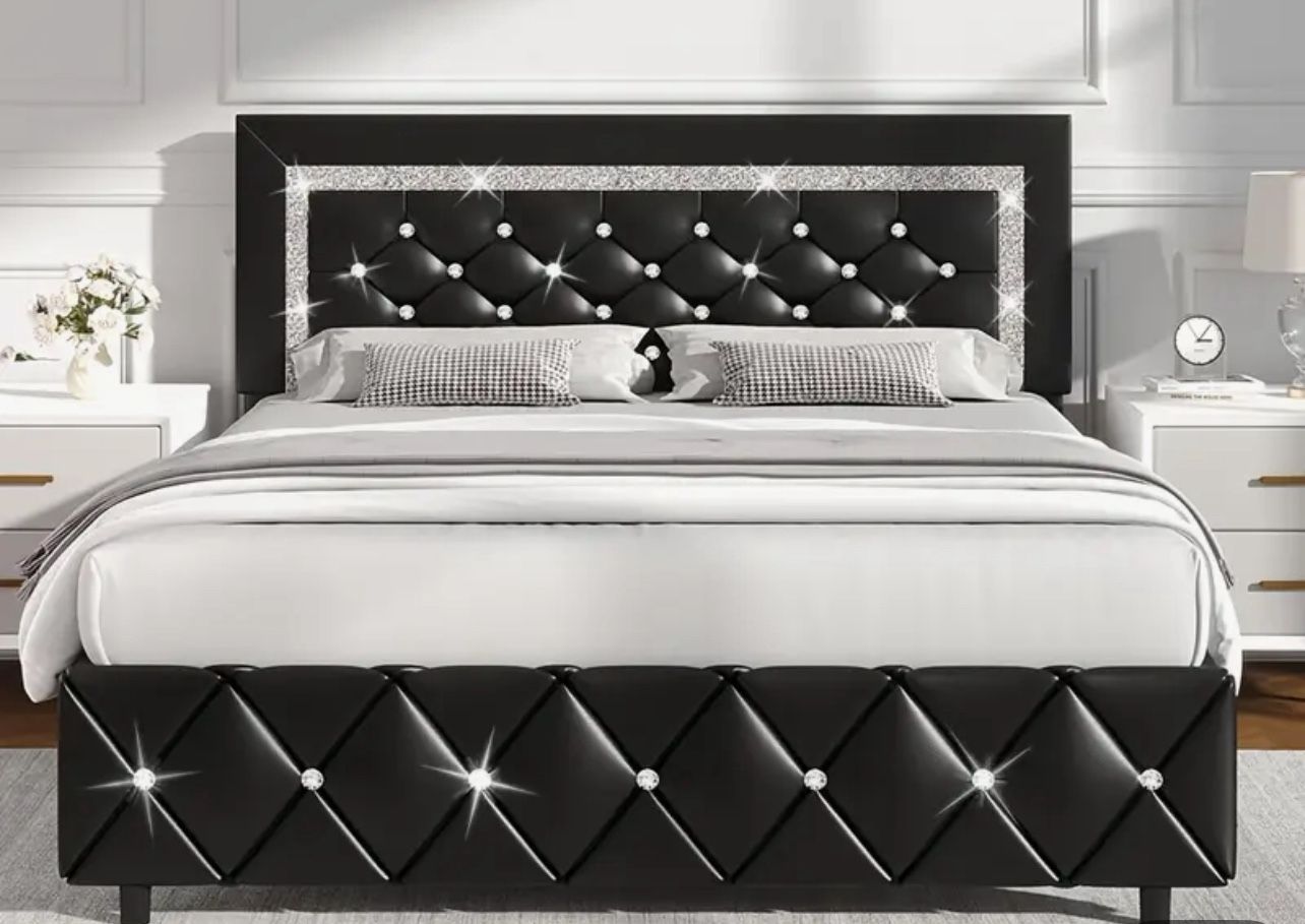 Twin/Full/Queen/King Upholstered Bed – Diamond Tufted – New – Delivery Available