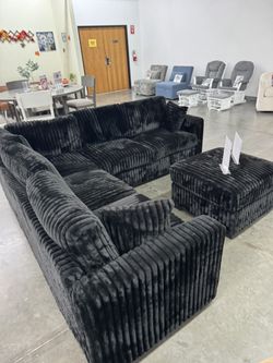 New Black Sofa 