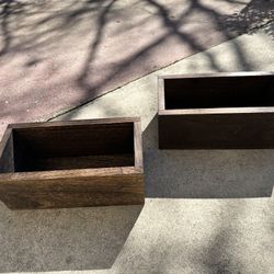 Wooden Storage Bins (includes 2)
