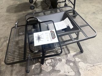 Black Steel Wood-Burning Fire Pit