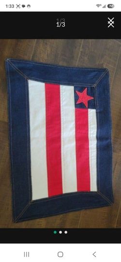 Flag placemat set of 8 Denim