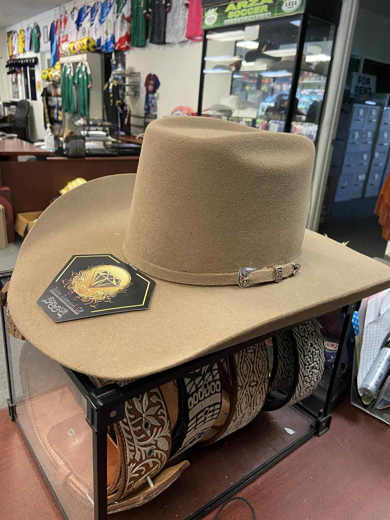 Texanas de 100X copa Alta marca white diamonds