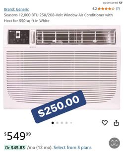 Seasons 12,000 BTU 230/208-Volt Window Air Conditioner with Heat for 550 sq ft