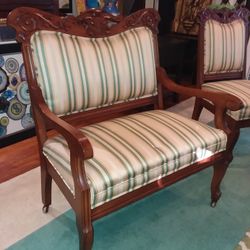 Bench And 2 Chairs Excellent Condition Solid Wood