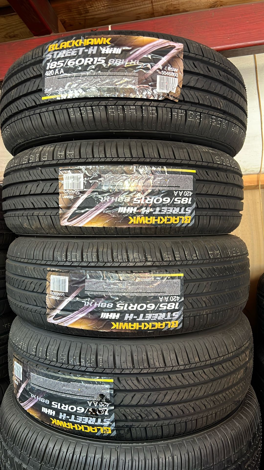 185/60/15 Blackhawk Tires