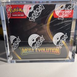 Pokémon mega evolutions booster box with acrylic case