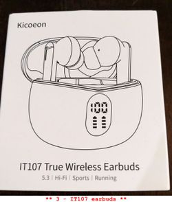 Various Bluetooth earbuds and earphones