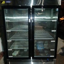Commercial Double Glass Doors Refrigerator 