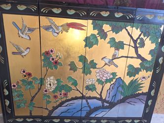 Four pannel oriental antique painting
