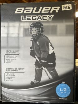 Youth Bauer Legacy Hockey Pads Size Large 