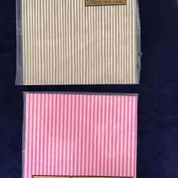 Vintage Lot Of 2 Striped Gift Wrapping Paper 