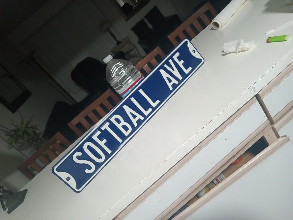 Softball Avenue Type Street Sign Originally $40 Never Been Hung Brand New Condition