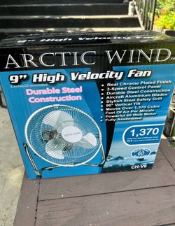 Durable steel construction 9 inch high velocity fan