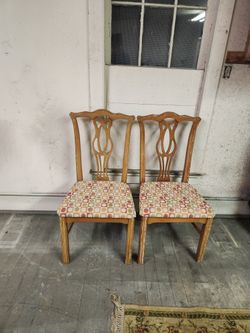 Two (2) Antique Wooden Chairs 