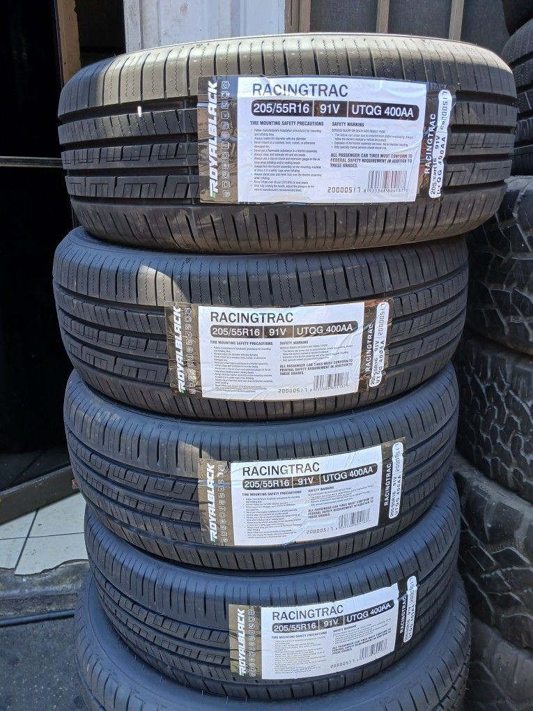 4 New Tires Installed/ 4 Llantas Nuevas Instaladas 205/55/16 Touring Tires