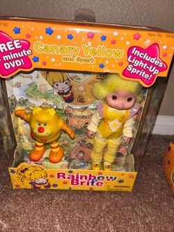 Rainbow Brite Canary Yellow and Spark Doll Set
