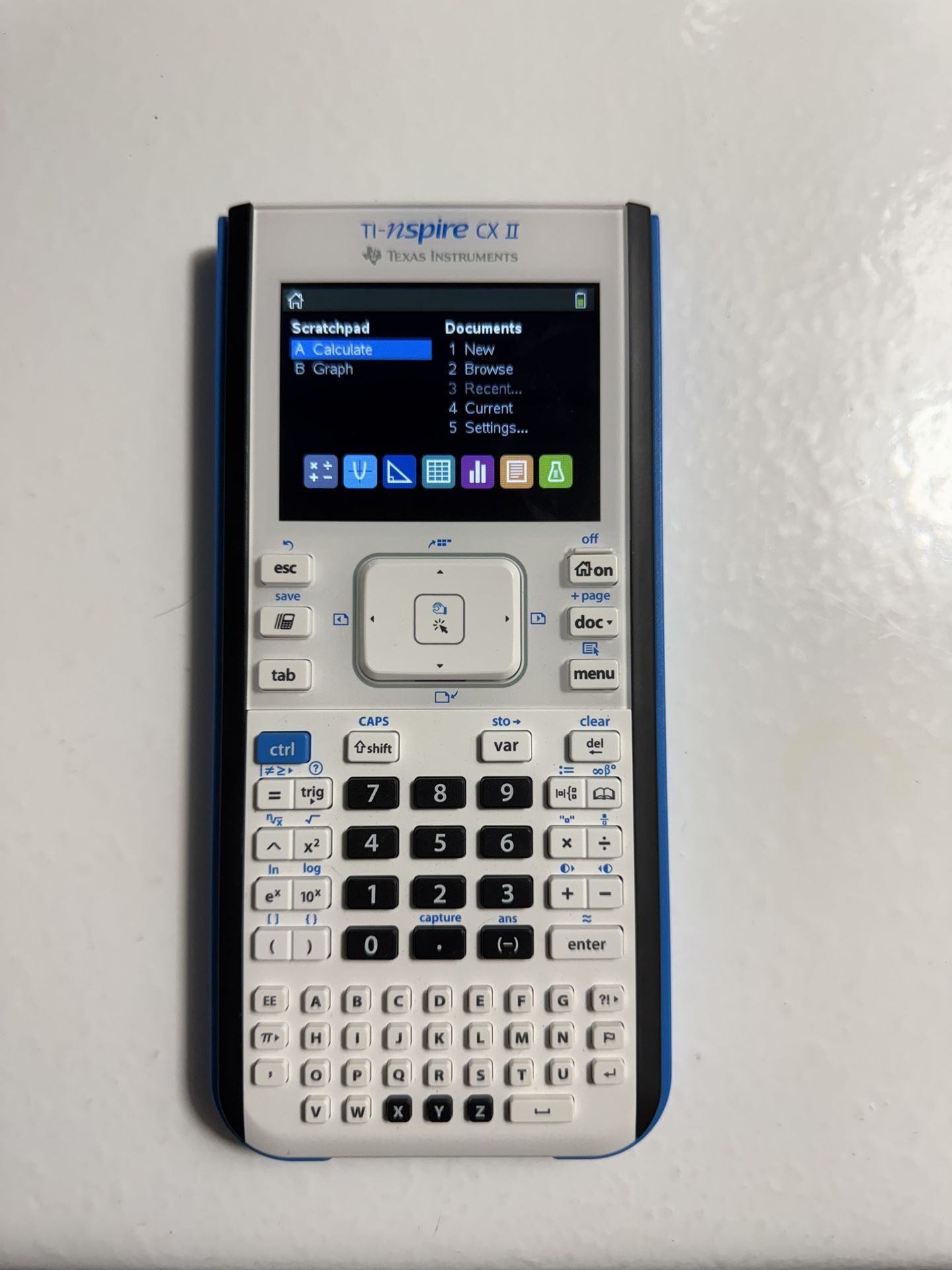 TI-Nspire CX II Graphing Calculator - Excellent Condition with Cover & Cable