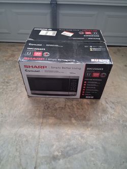 Sharp SMC2266KS
2.2 cu. ft. Countertop Microwave Oven with 1,200 Watts, Inverter Technology, Sensor Cook, Express Cook, Auto Defrost, Carousel® Glass