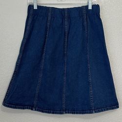 Blue Denim A-Line Pull On Women’s Mini Skirt