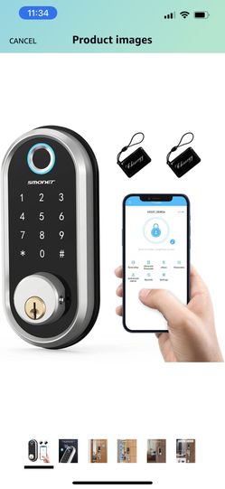 Smart Keyless Entry Door Lock (silver)