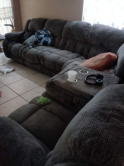 Sectional With 4 Reclining Parts