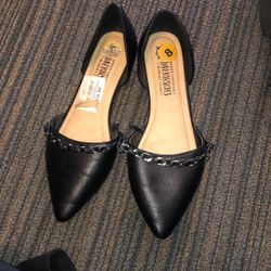 Haborside Slip On Flats Pointy Wit Chain