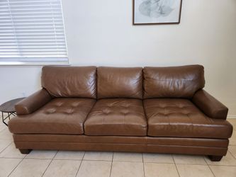 Faux Leather Couch