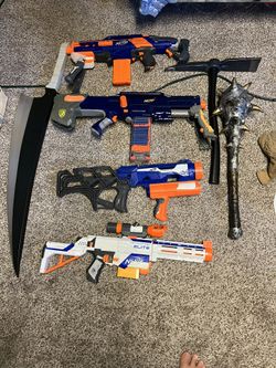 Lot Of Nerf Guns/ammo & More Look At Pix