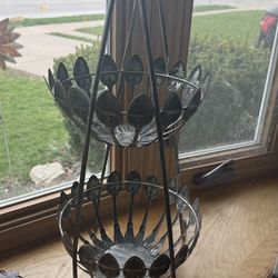 Tiered Metal Fruit Basket Stand check more pictures