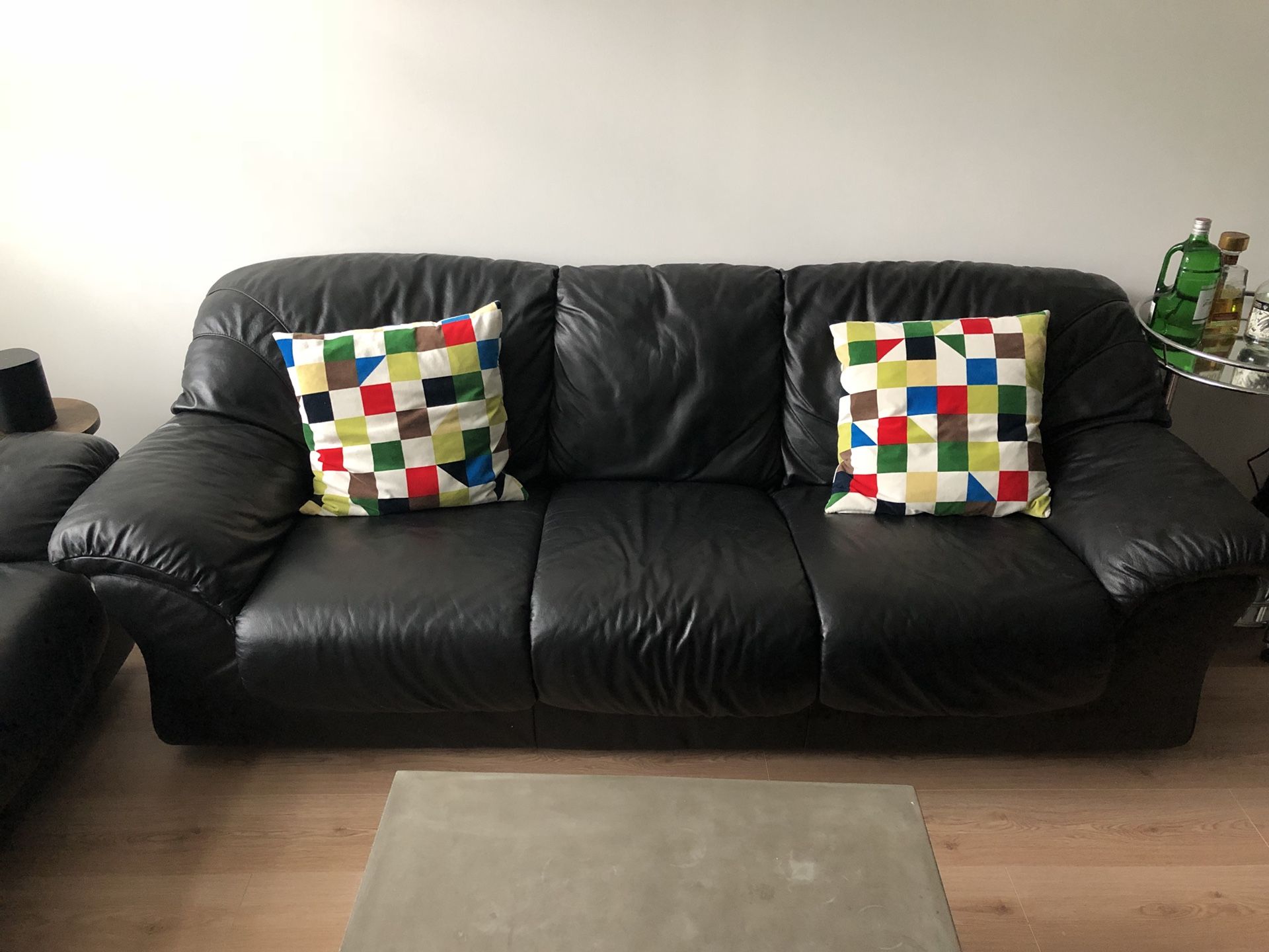 $99 leather sofa + loveseat must pick up this Saturday
