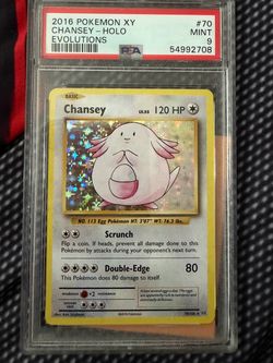 PSA 9 Chansey Holo 70/108 XY Evolutions 2016
