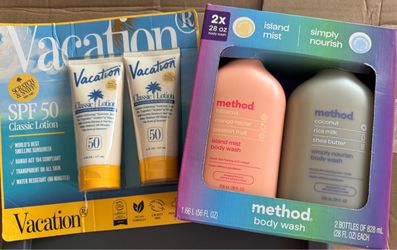 (Price Negotiable) Vacation SPF 50 Sunscreen & Method Body Wash Set