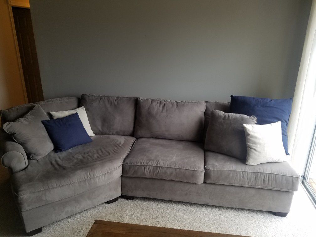Art Van Neutral Gray Couch Sectional