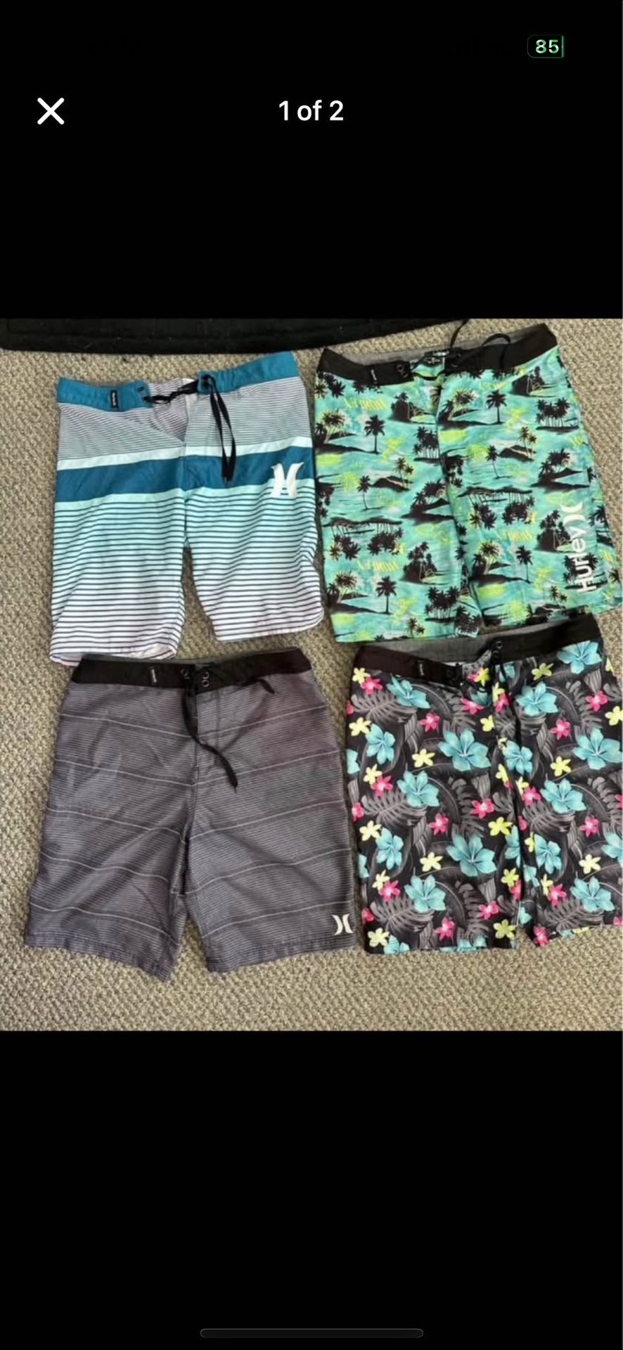 Boys Hurley Swim Shorts Like New
