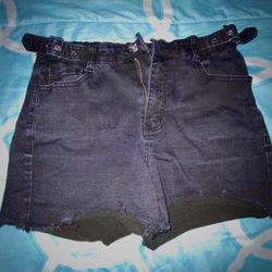 Black Jean Shorts