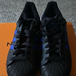 Adidas Originals Superstar II men's sneakers in a core black and blue Size 10