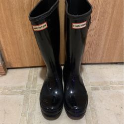 Black Hunter Boots Size Woman 6