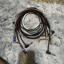 1/4” Patch cables 6”- 10 ft For Guitar And Effects 