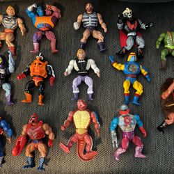 He-Man Masters Of The Universe Figures And Cases Lot