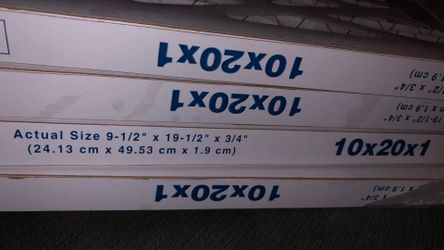 10 x 20 x 1 air filters 4 open box