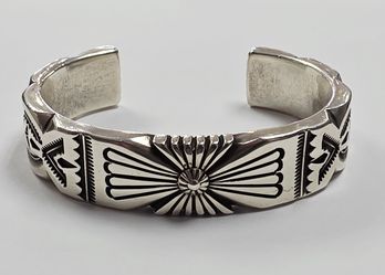 Dan Oliver Navajo Sterling Cuff Bracelet 