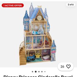PRICE REDUCED!  Kidcraft Disney  Princess Cinderella Royal Dream Wooden Dollhouse For Sale