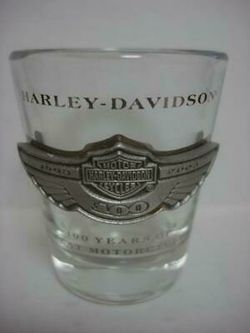 Harley Davidson 100th Year Anniversary Shot Glass