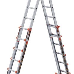  Frame 6 Step Ladder Extension, 22 Ft Anti-Slip Multi Position Ladder