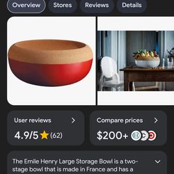 Emile Henry Large Storage Bowl  Blue Flame