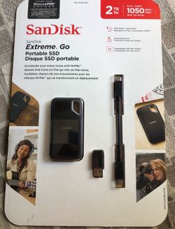 Brand New SanDisk Extreme Go Portable SSD 2TB – Fast & Reliable