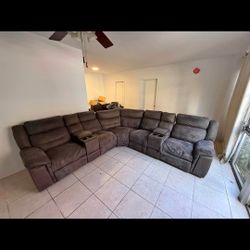 Sectional Recliner- Delivery Available 